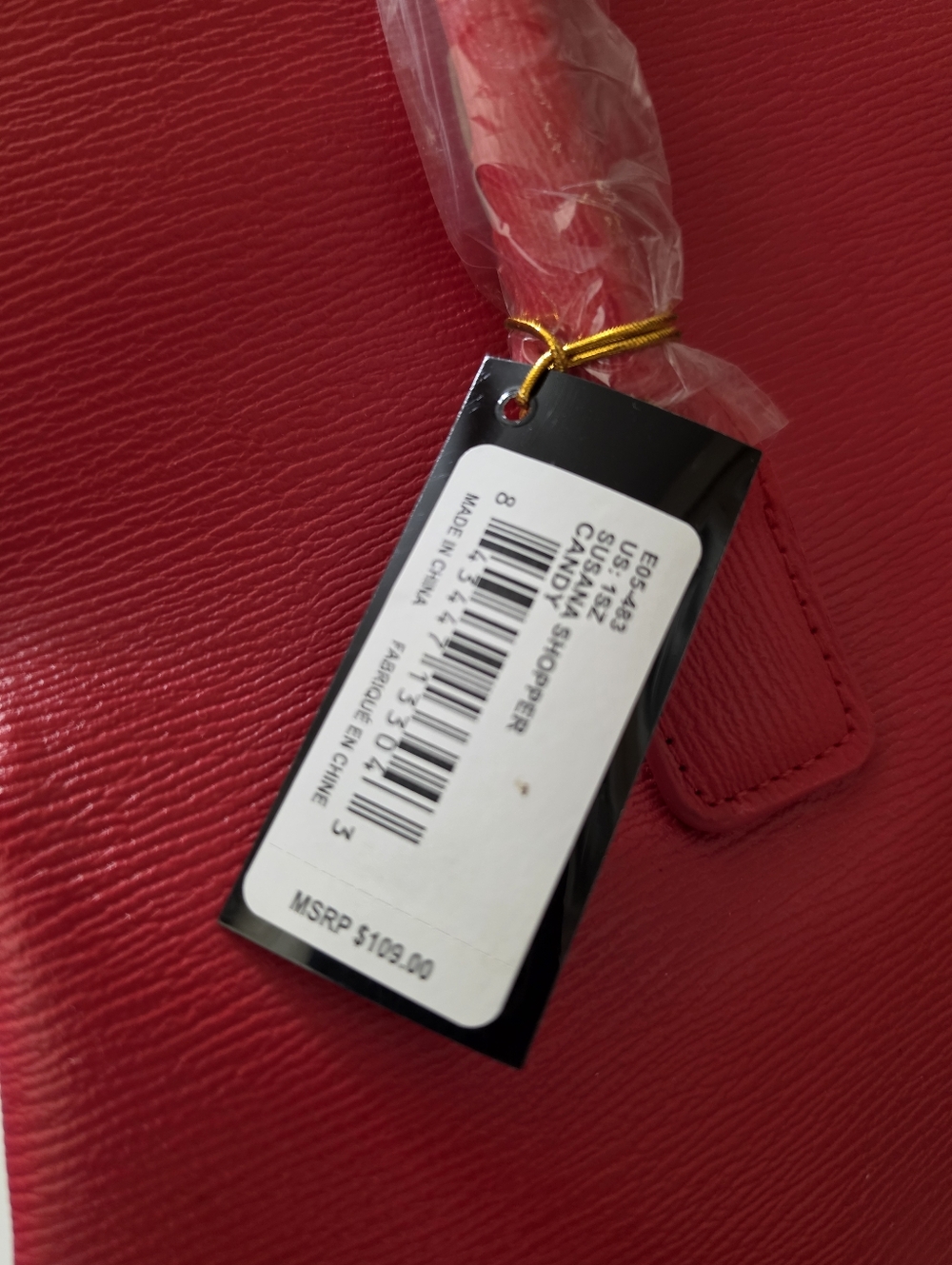 Bebe | Susanna Shopper Tote ❤️ Red With Gold Hardware | Crossbody Strap - Picture 4 of 4
